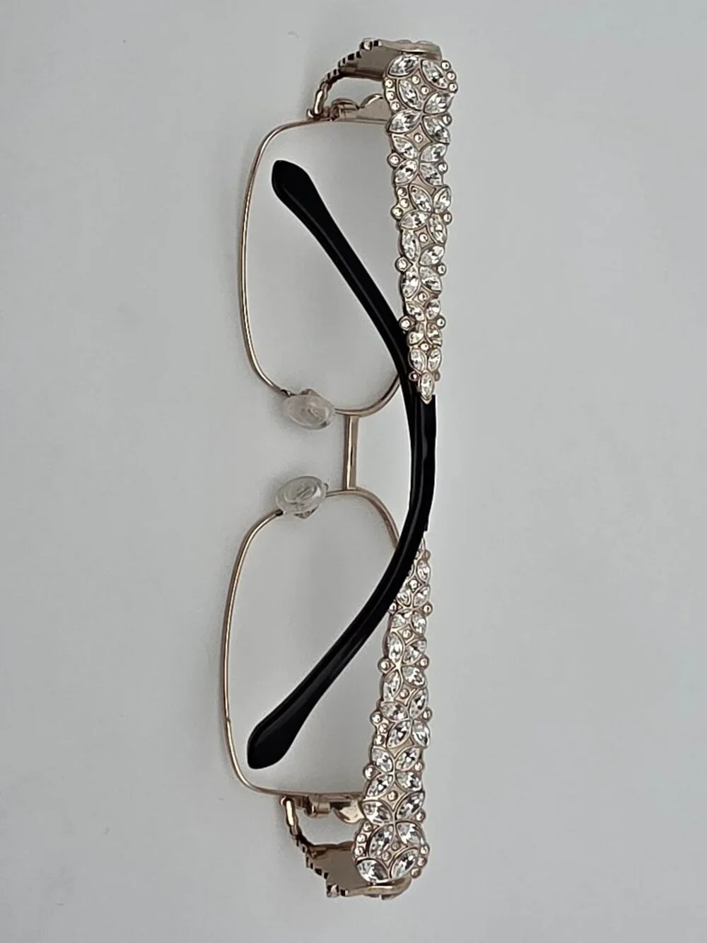 Caviar Champagne Series M5600 C.21 Silver Rhinestone Sunglasses Frame w/ Case